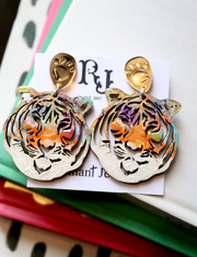 Graffiti Paw Stud Tiger Earring