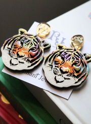 Graffiti Paw Stud Tiger Earring