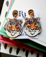 Graffiti Paw Stud Tiger Earring