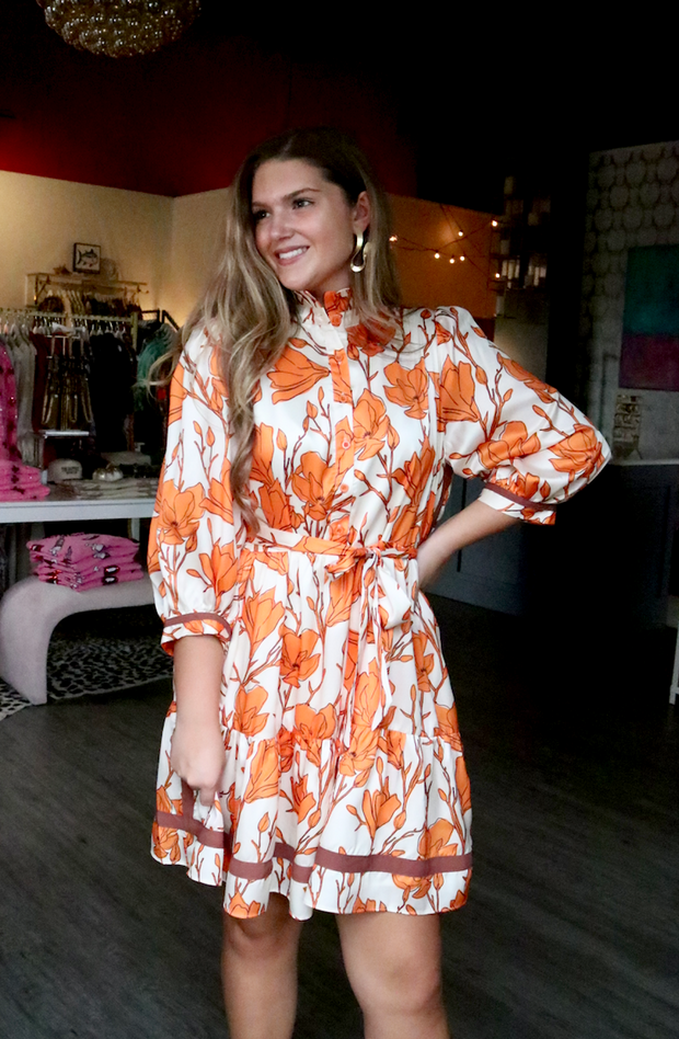 Orange Lillies Dress