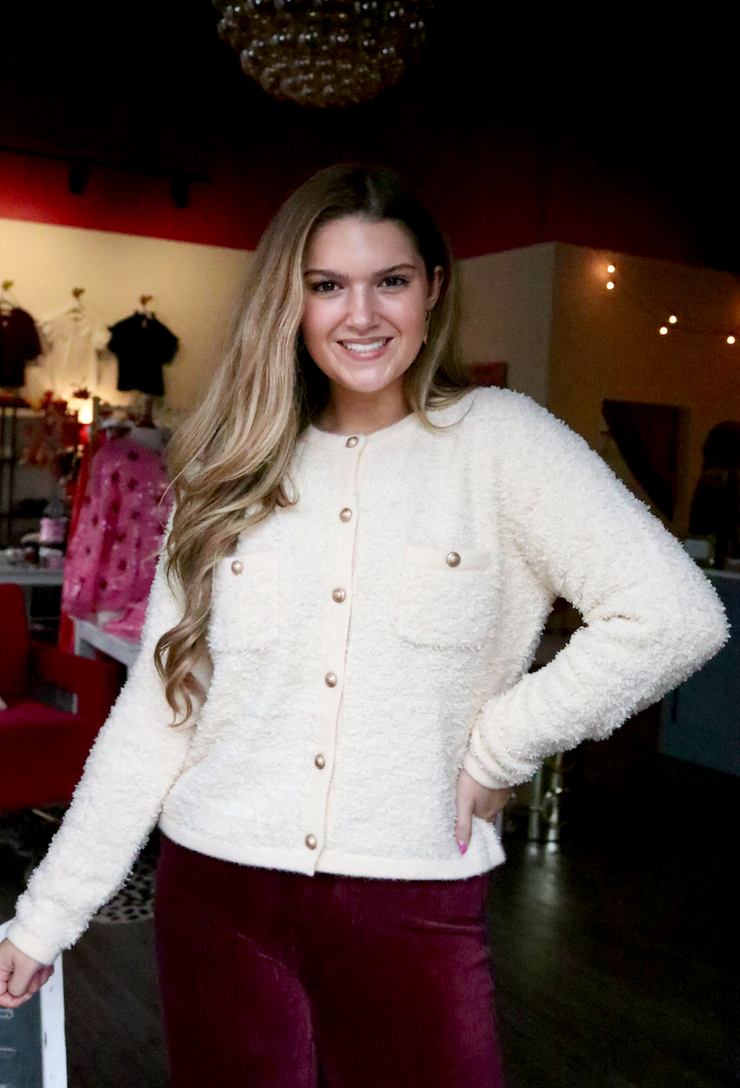 Jackie O Cardigan | Beige