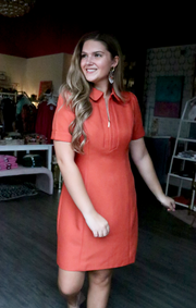 Pumpkin Spice Zip Front Dress