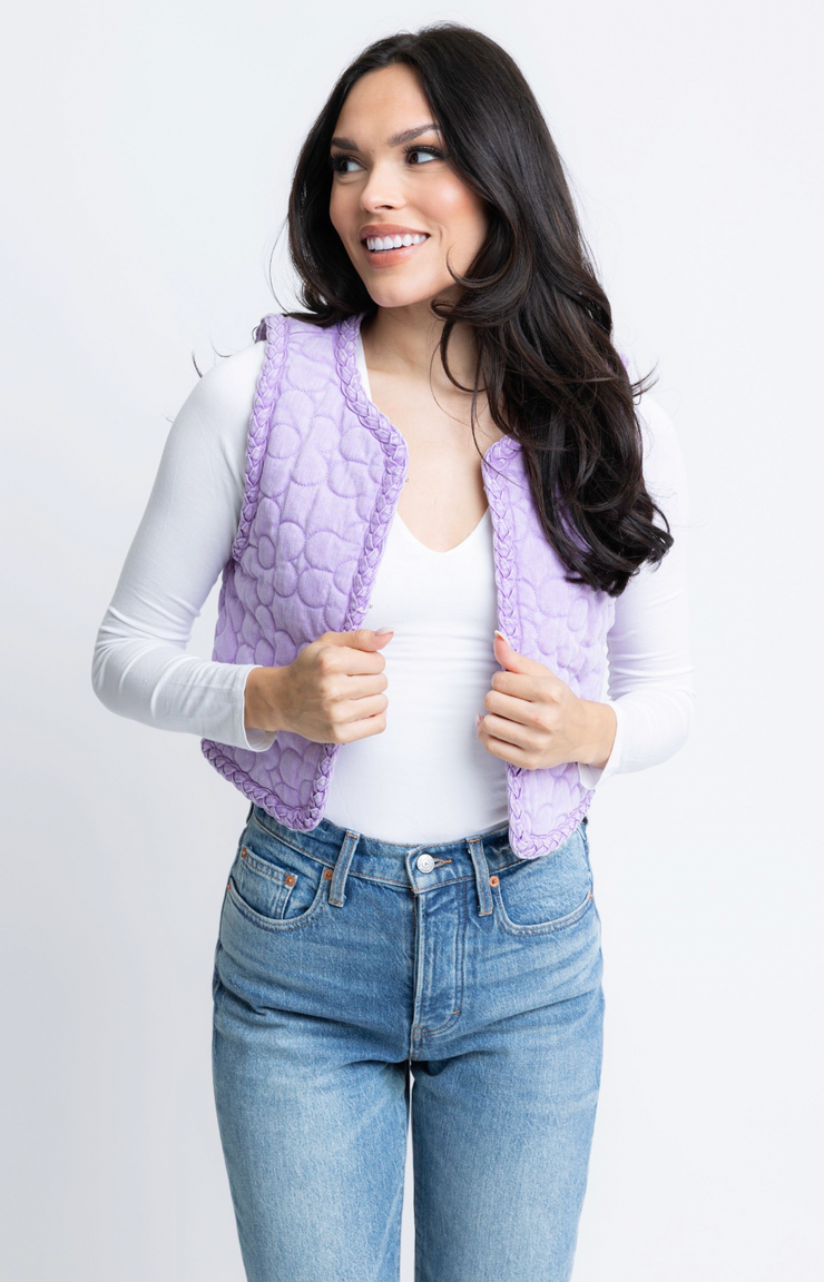 Nashville Stitched Vest | Lavender