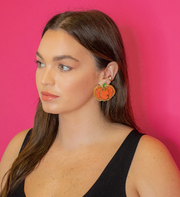 Pumpkin Stud Earrings