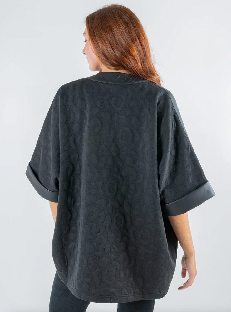 Coco Cape | Jet Black Cheetah