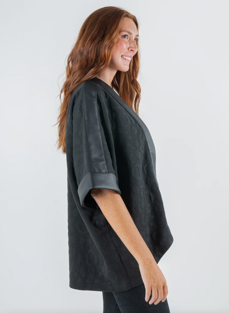 Coco Cape | Jet Black Cheetah