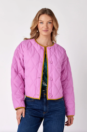 Felix Reversible Jacket | Pink / Leopard