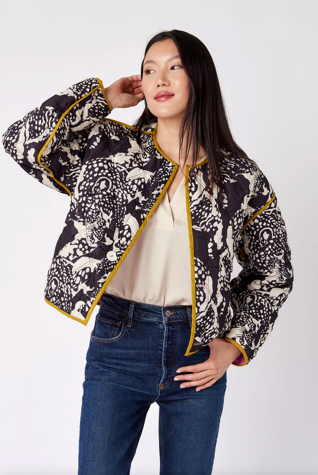 Felix Reversible Jacket | Pink / Leopard