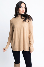 Turtleneck Sweater Tunic | Camel