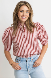 Florence Stripe Puff Sleeve Top