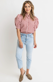 Florence Stripe Puff Sleeve Top