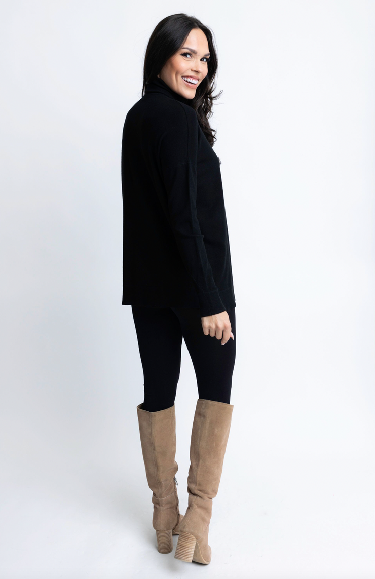 Turtleneck Sweater Tunic | Black