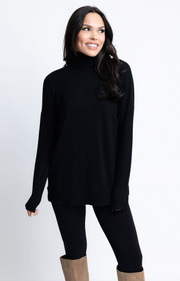 Turtleneck Sweater Tunic | Black