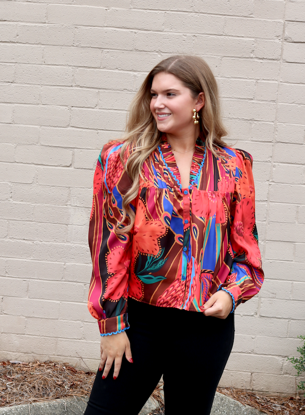 Oliver Top | Floral Cascade