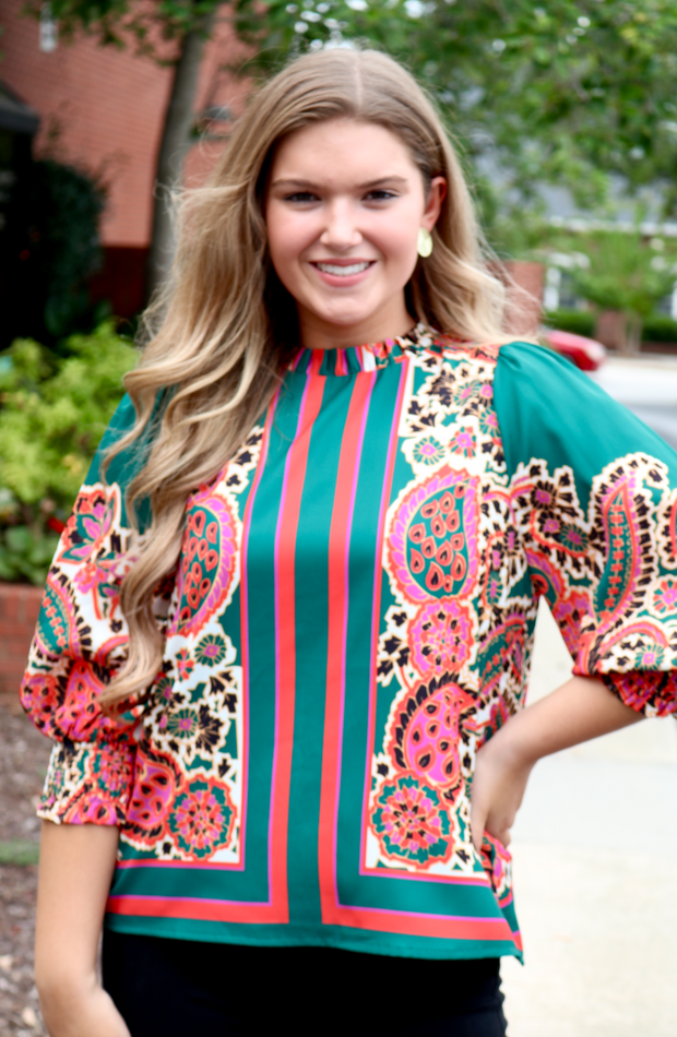 Paisley Scarf Top