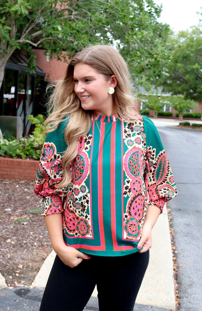 Paisley Scarf Top