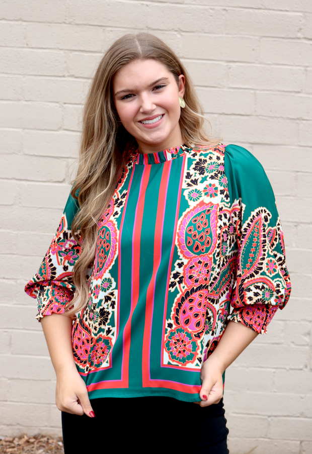 Paisley Scarf Top