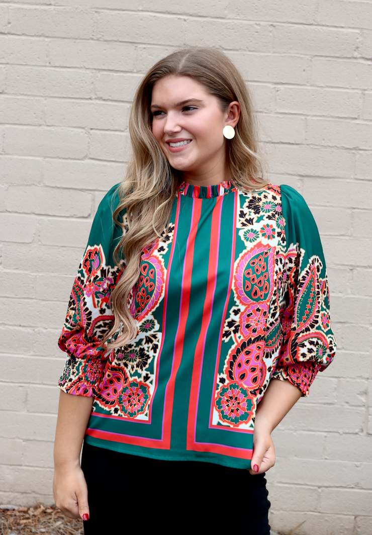 Paisley Scarf Top