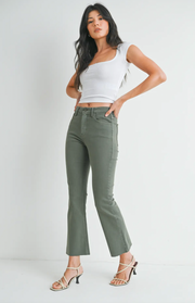 Vintage Cropped Flare | Olive