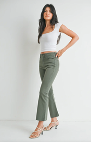 Vintage Cropped Flare | Olive