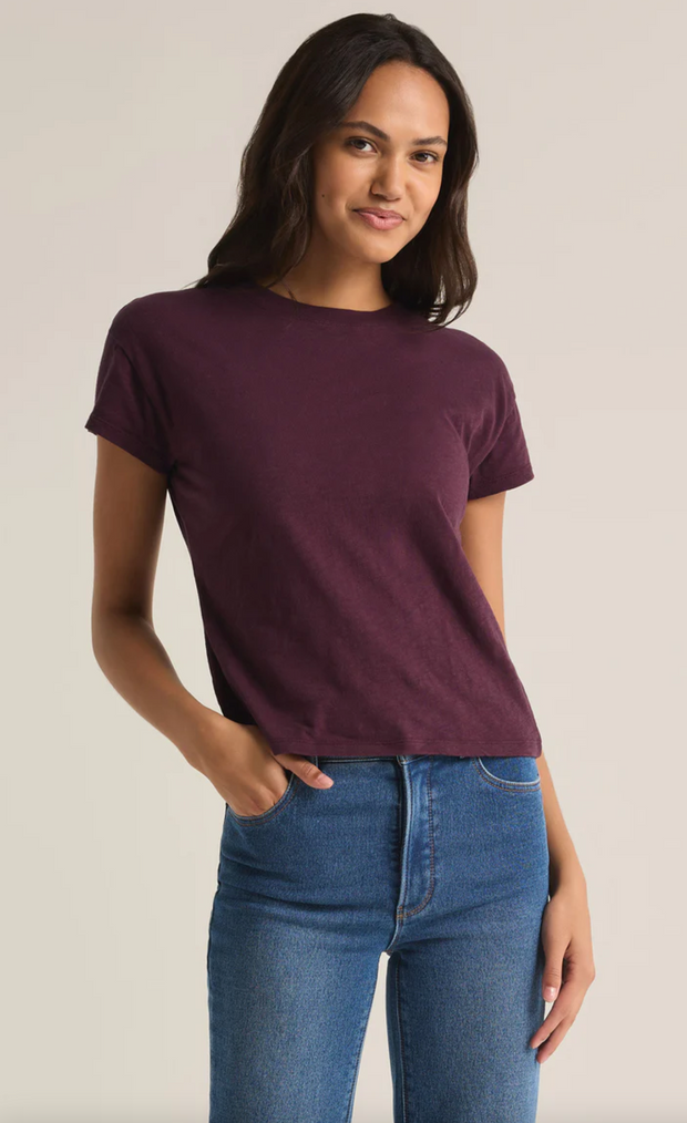 Modern Slub Tee | Berry Wine