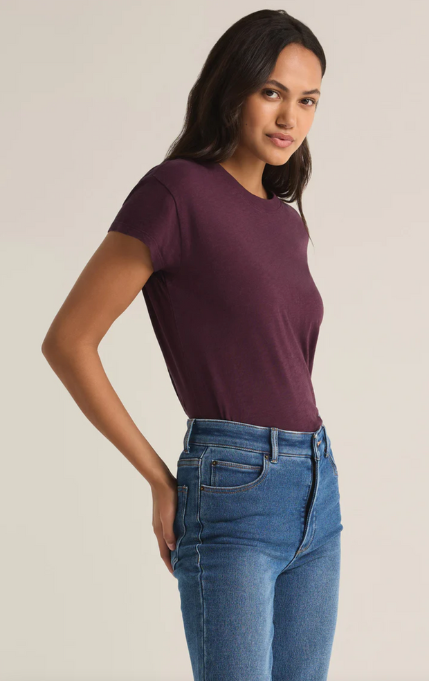 Modern Slub Tee | Berry Wine