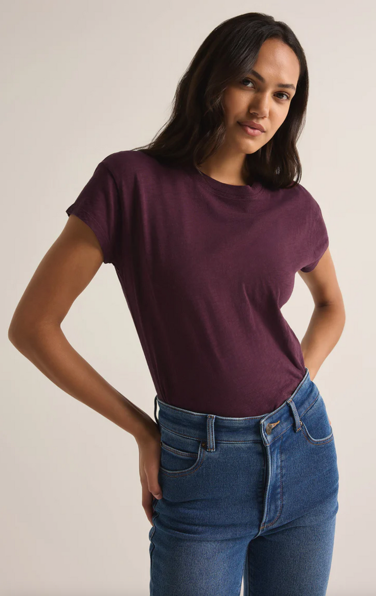 Modern Slub Tee | Berry Wine