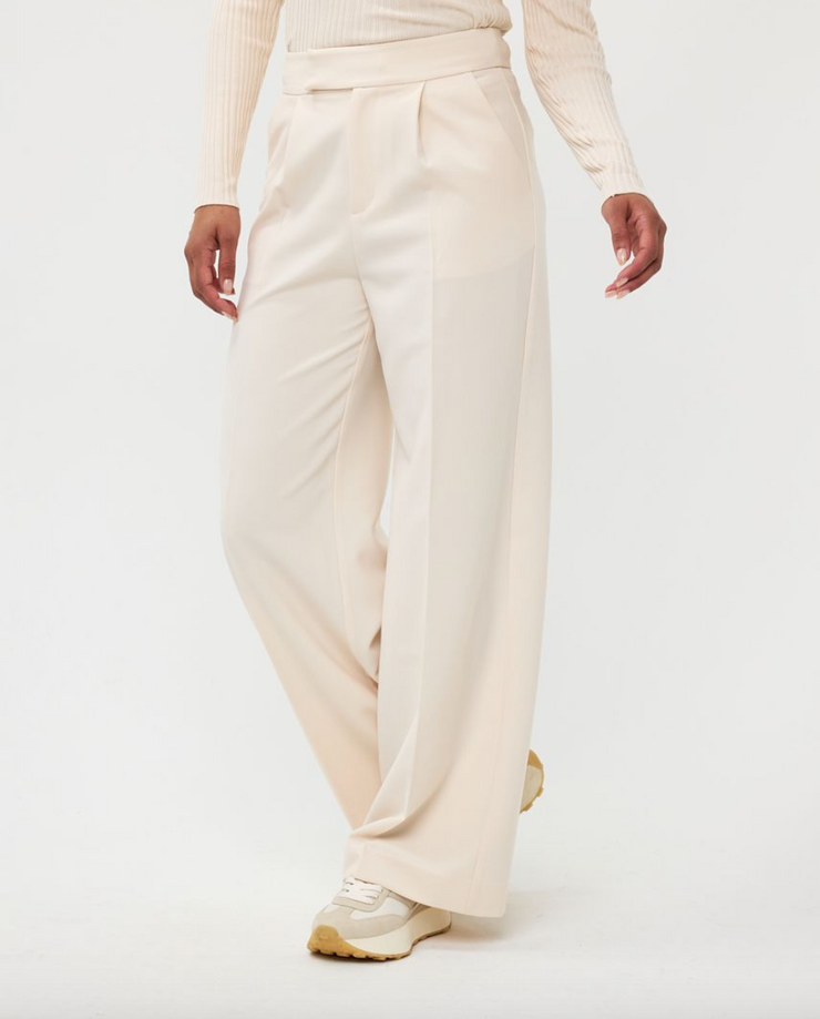 High Waisted City Trouser | Beige