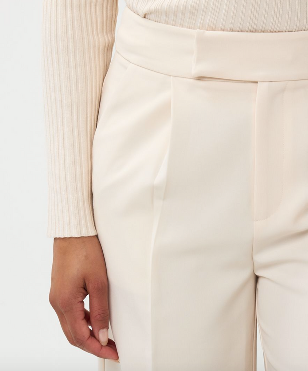 High Waisted City Trouser | Beige