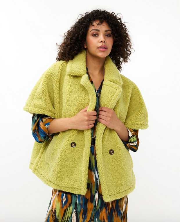 Teddy Poncho | Leaf Green