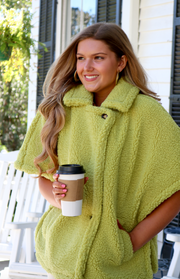 Teddy Poncho | Leaf Green