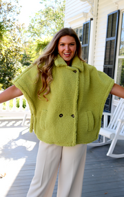 Teddy Poncho | Leaf Green