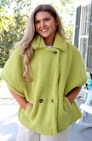 Teddy Poncho | Leaf Green