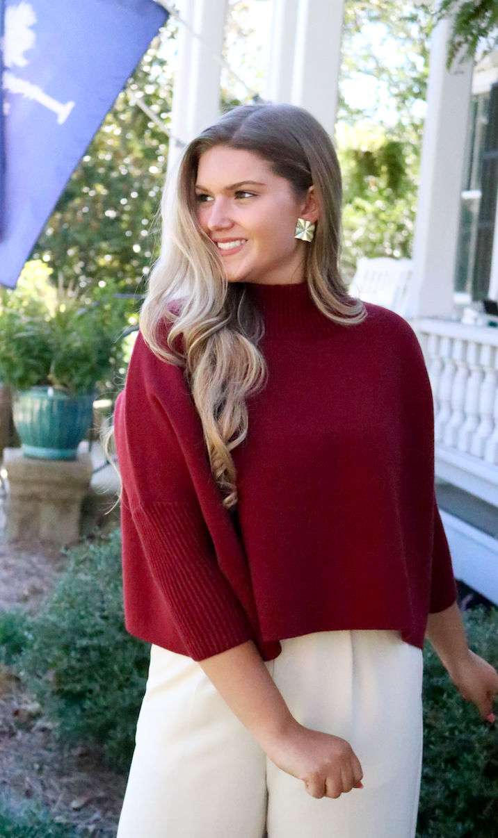 Aja Sweater | Dark Cherry