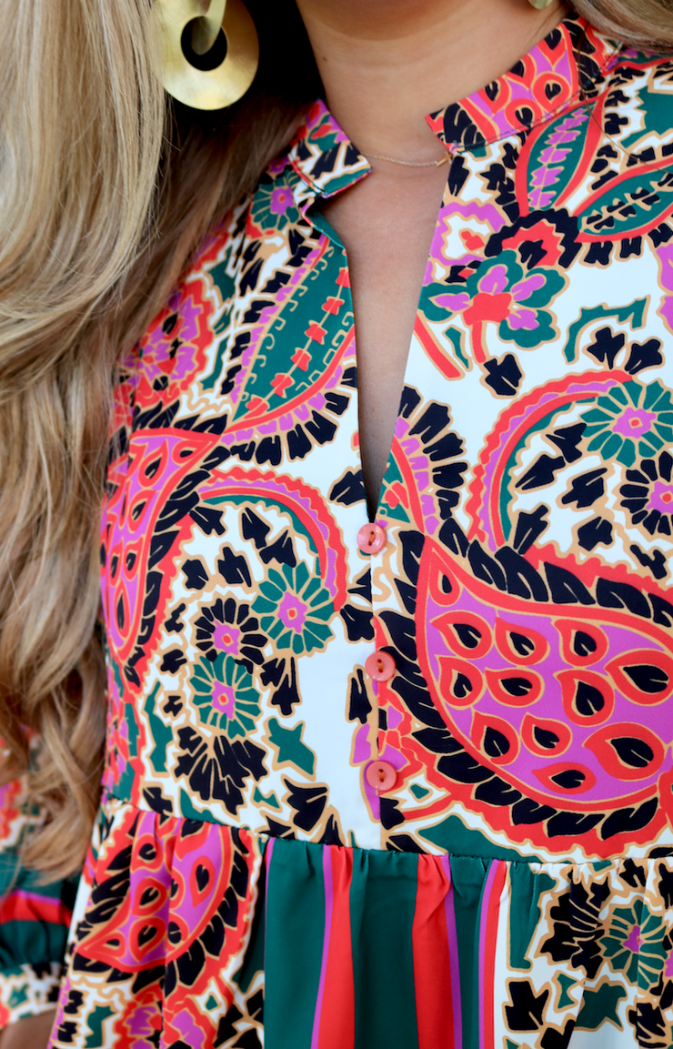 Paisley Scarf Dress