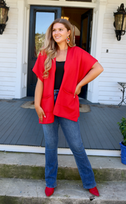 Polly Poncho | Red