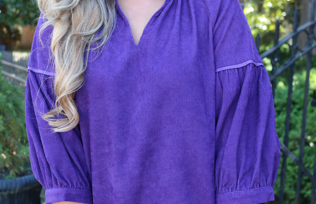 Vermont Corduroy Dress | Purple