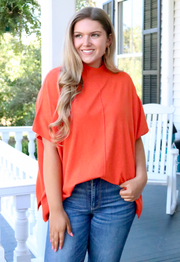 Caroline Sweater | Flame Orange