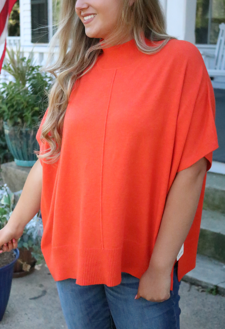 Caroline Sweater | Flame Orange