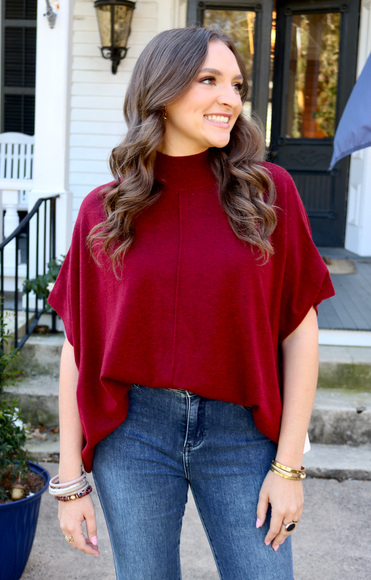 Caroline Sweater | Ruby Red