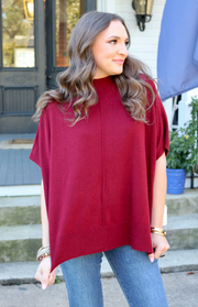 Caroline Sweater | Ruby Red