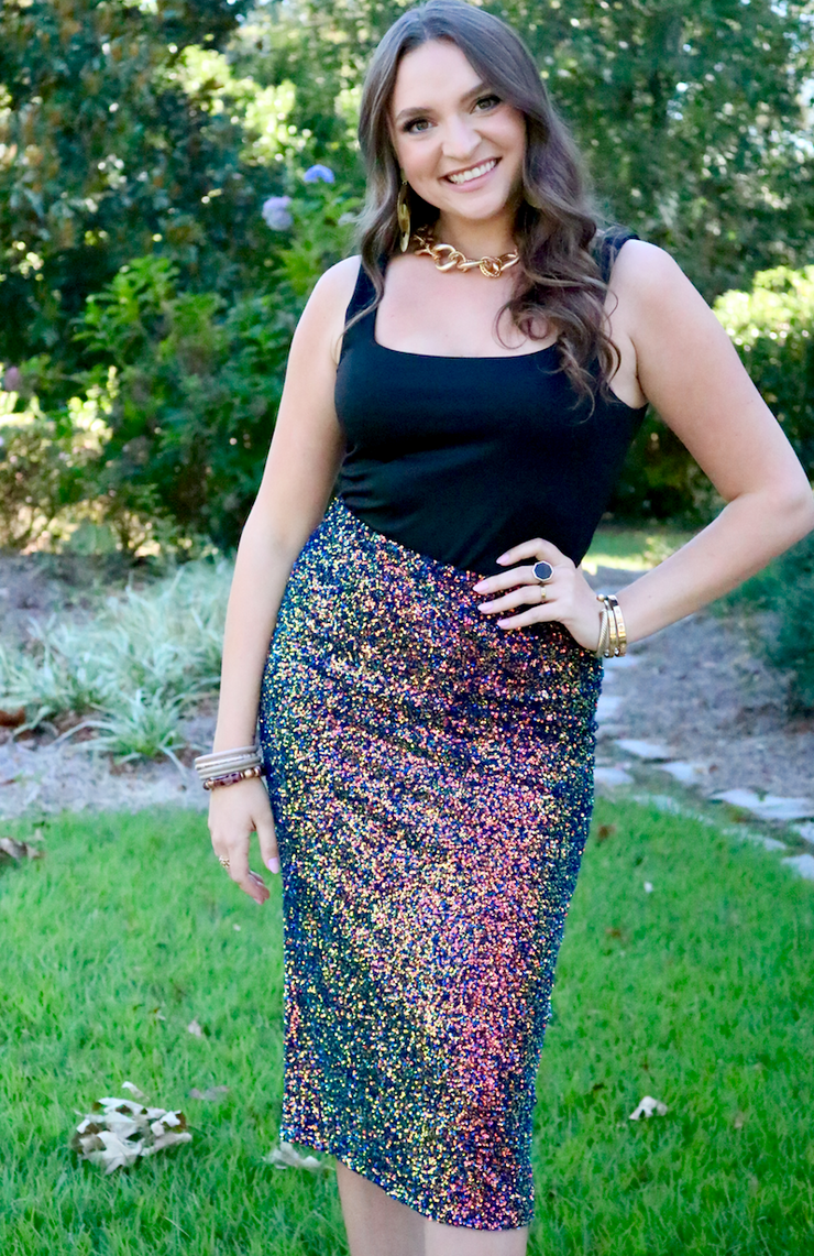 Cosmopolitan Multi Sequin Skirt