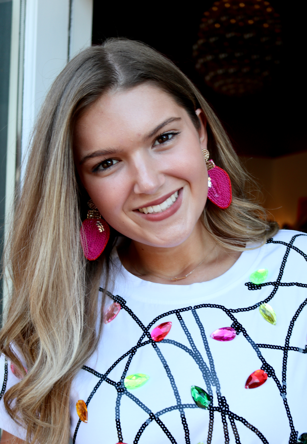 Get Lit Earring | Hot Pink