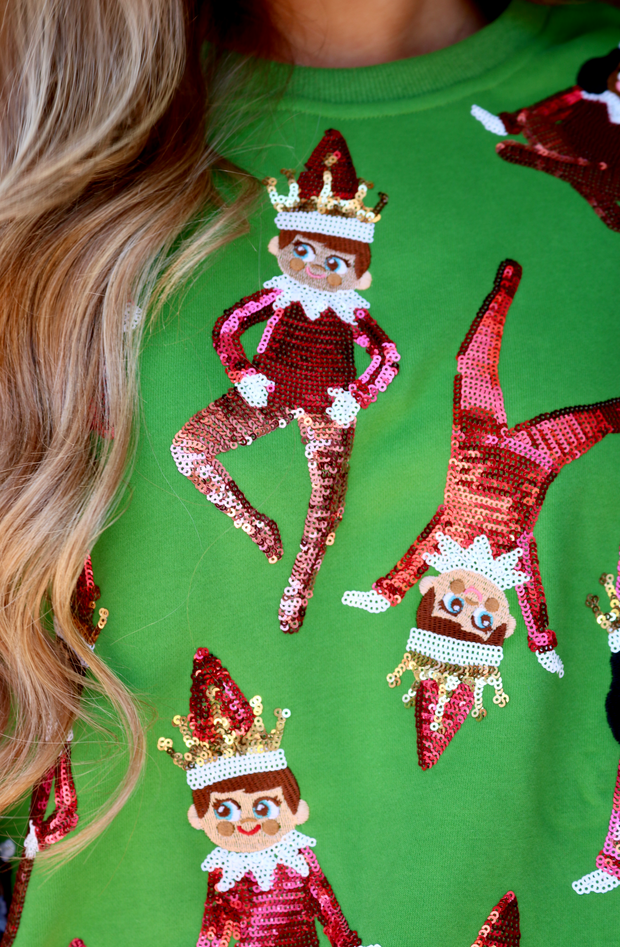 Green Elf on the Shelf Sweatshirt