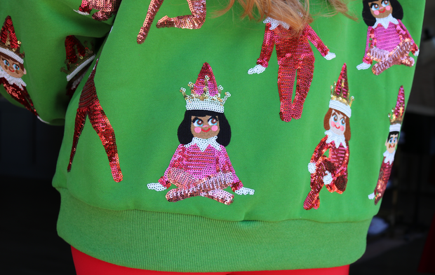 Green Elf on the Shelf Sweatshirt