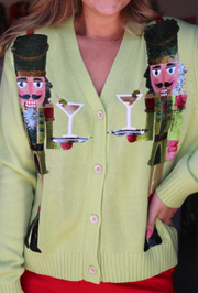 Martini Nutcracker Cardigan | Pale Green