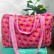 Quilted Duffle Bag | Floral