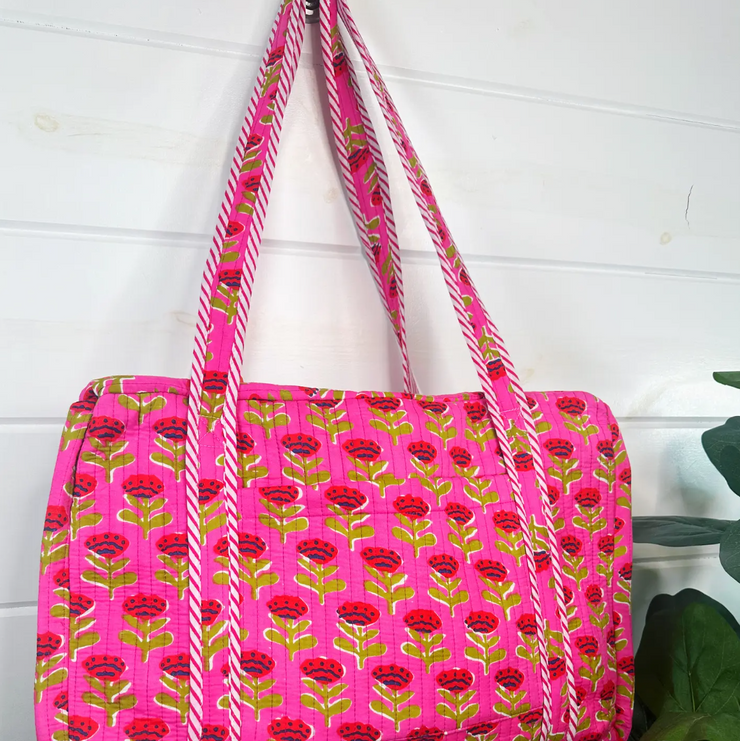 Quilted Duffle Bag | Floral