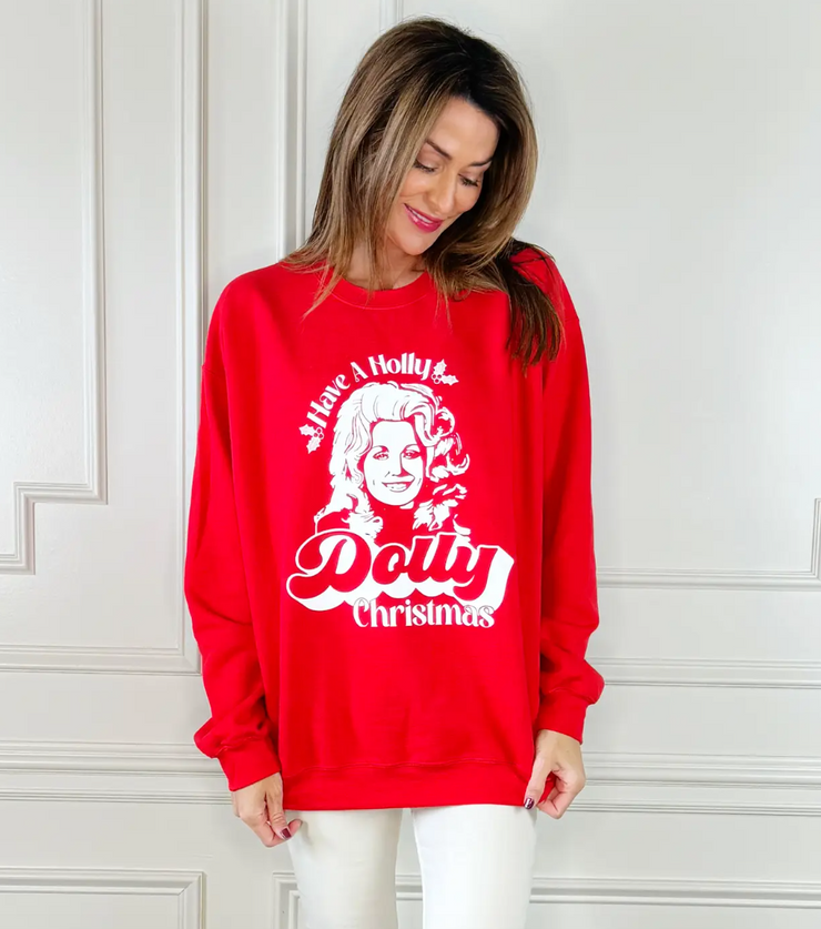 Holly Dolly Christmas Sweatshirt