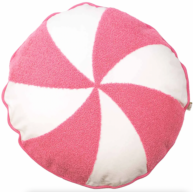 Peppermint Pillow | Pink / White